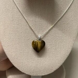 Heart Tiger’s Eye Necklace
